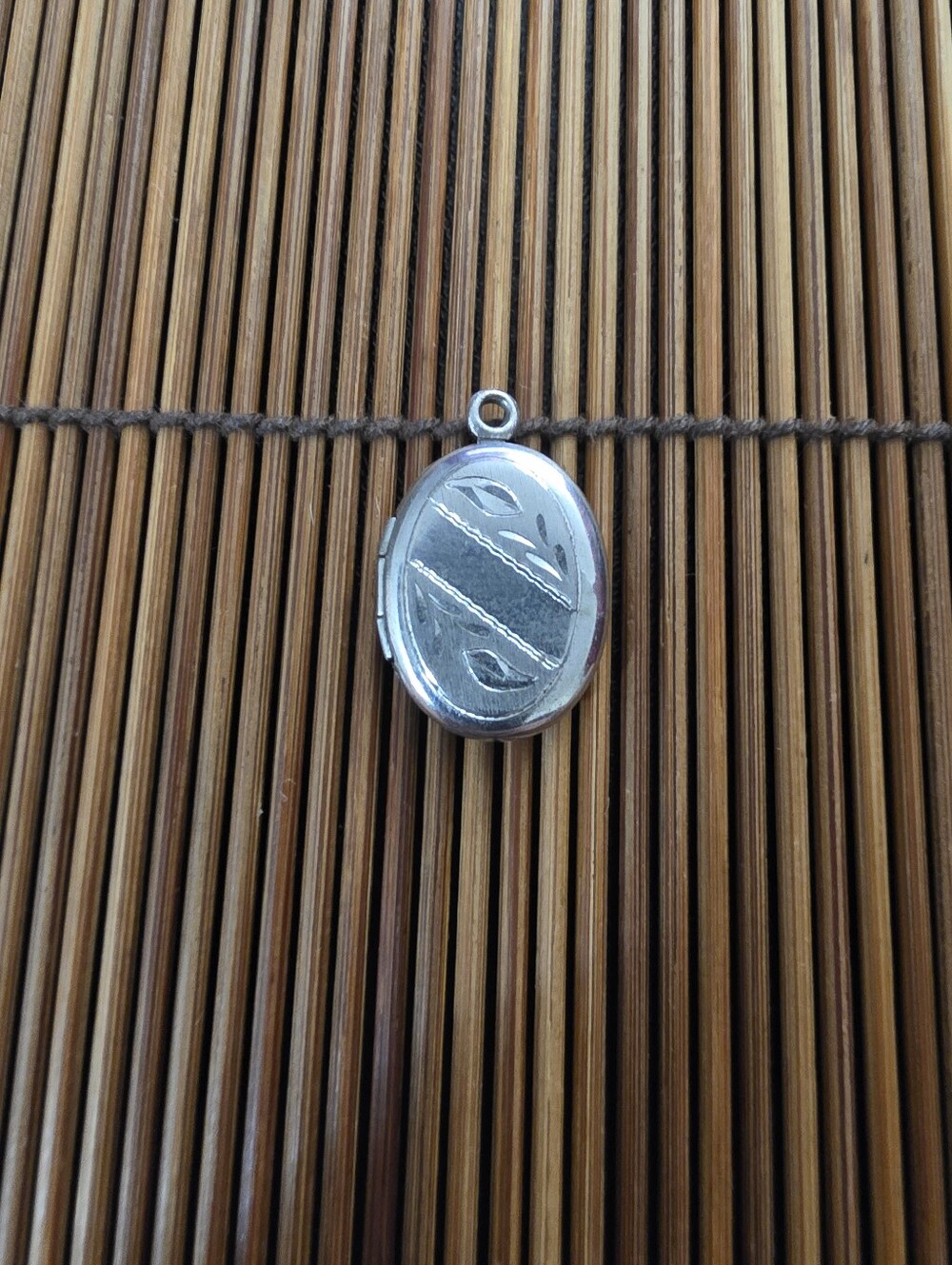 Sterling Silver Etched Locket Pendant (Vintage)